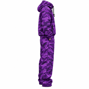 Ensemble de survêtement décontracté pour homme 2026 en tissu mémoire de polyester camouflage, avec logo personnalisé, deux pièces, coupe-vent et pantalon, collection automne - Product Image 2