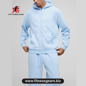 Survêtement à capuche pour homme, couleur unie, coton, décontracté, pour l'automne, avec poches latérales, coupe classique - Product Image 3