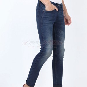 Jean en denim pour homme, coupe droite, taille mi-haute, délavage chimique, style urbain, respirant, imperméable, OEM, vente en gros, commande en gros - Product Image 2