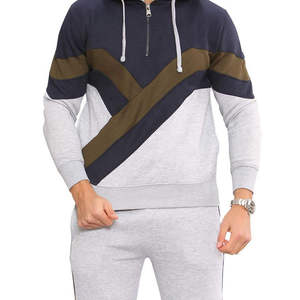 Chándal de hombre con pedrería, de alta calidad, estilo flare, 100% algodón, corte ajustado, estilo urbano, color liso - Product Image 5