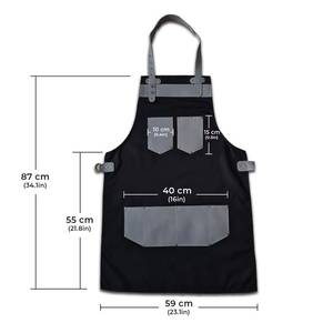 Chaleco de Trabajo de Lona de Alta Gama para Hostelería, con Logotipo Personalizado, Correas Ajustables de Cuero Genuino, para Bartenders, Barberos y Personal de Cafeterías - Product Image 2