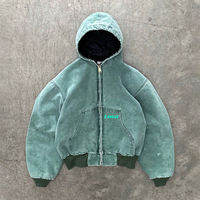 Veste à capuche en denim pour homme, 100% coton, style décontracté, avec logo sur le devant, poche, design hiver, respirante, écologique
