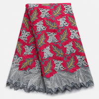 Tissu en dentelle suisse africaine sur mesure, tissu brodé, tissu en dentelle perlée, tissu en dentelle filet pour les acheteurs de mode internationaux en gros