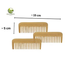 Peigne à cheveux classique en bambou naturel et brosse en bois écologique pour hommes/femmes, fabriqué à la main, grand format, logo personnalisé, fabricant en gros - Product Image 6