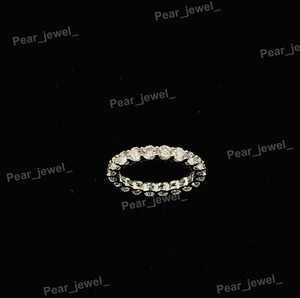 925 Sterling Silver Moissanite Diamond Eternity Band Full Eternity Wedding <b>Ring</b> <b>Iced</b> Out Stackable Anniversary Gift Women - Product Image 4