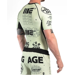 Rashguard personnalisé imprimé par sublimation, Rashguard MMA, Rushguard BJJ, Rashguard MMA OEM pour hommes, Rashguard à manches courtes - Product Image 5