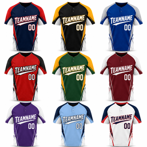 เสื้อเบสบอลแบบสั่งทำพิเศษสำหรับฝึกซ้อม  แบบซับลิเมชั่น  ต้านเชื้อแบคทีเรีย  เสื้อฝึกซ้อมด้านหน้า  ชุดยูนิฟอร์มสำหรับทีม  ผู้ผลิตแบบ OEM ODM - Product Image 2
