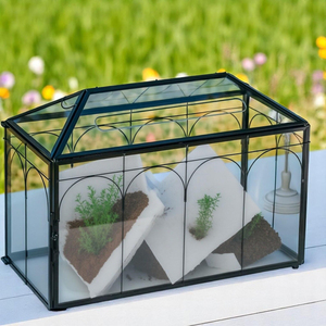Caja de cristal dorada para tarjetas de boda, soporte grande para tarjetas de boda, terrario de cristal dorado hecho a mano con ranura y accesorios de cierre de corazón - Product Image 5