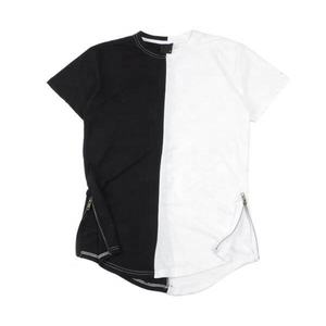 Camiseta de Algodón 100% de Dos Tonos al por Mayor, Cuello Redondo Casual con Bloques de Color, Etiqueta Privada, Camiseta de Algodón Premium con Colores Combinados Personalizada - Product Image 2