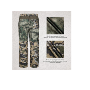 Ropa de Caza para Hombre con Forro Polar: Chaqueta y Pantalones de Caza Silenciosos, Resistentes al Agua y Compatibles con Correas de Seguridad - Product Image 4