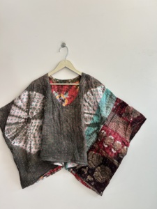 Women Casual Handmade Top Blouse Plus Size Kantha Top Tie Dye Oversized Tank Top - Product Image 5