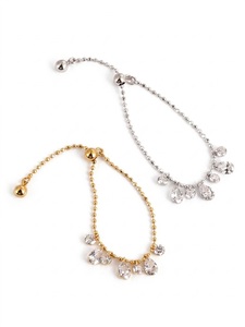 <b>Dainty</b> Pear Cut Diamond Charm <b>Ring</b> 14K Solid Gold Lab Grown Diamond Beaded Dangle Band Multi Stone Drop <b>Ring</b> Unique Fine Jewelry - Product Image 3