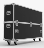 Flight case TV simple en aluminium de qualité supérieure, 75 pouces, résistant à l'eau, décontracté, durable, portable, léger, qualité export