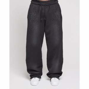 Latest Baggy <b>Trousers</b> for Men Washed 100% Cotton Pants & <b>Trousers</b> Flared Straight Pants Men Stacked Wide Leg Sweatpants - Product Image 3