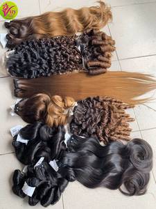 Extensions de cheveux humains vierges vietnamiens de qualité supérieure, provenant d'un seul donneur, avec closure, tissage double machine, en lots, vente en gros - Product Image 1