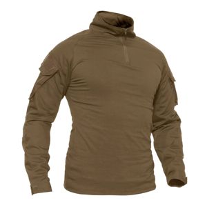 Chemise tactique respirante à manches longues en tricot de couleur unie pour l'extérieur - Product Image 4