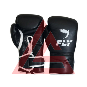 Guantes de Boxeo Fly Lace Up Hechos a Medida en Fábrica, 100% Cuero Original, Guantes de Boxeo Profesionales - Product Image 1