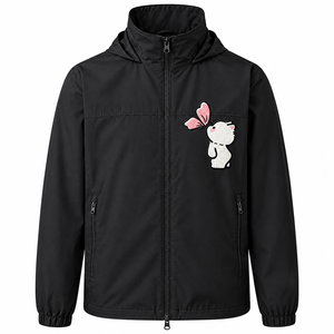 Windbreaker <b>Jacket</b> for <b>Men</b> <b>Lightweight</b> Outdoor Sports Water Resistant Full Zip Hooded Activewear Custom Outerwear Trade Producer - Product Image 1