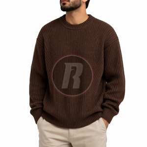 Pull en tricot léger pour hommes, mélange de coton, chaud, confortable, vêtements d'hiver décontractés, tissu respirant et doux - Product Image 4