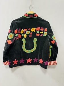 Chaqueta de Terciopelo Bordada a Mano para Mujer, Cuello Alto, Manga Larga, Estampado Floral, Estilo Casual - Product Image 6