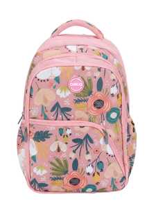 Custom for Floral Printed Polyester Waterproof School <b>Backpack</b> for Girls Multi <b>Compartment</b> Large Capacity Kids <b>Backpack</b> Front - Product Image 1