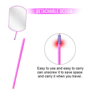 Miroir grossissant pour cils, long manche, pour vérifier les extensions de cils, outils de maquillage, fournisseur de miroirs en acier inoxydable - Product Image 5