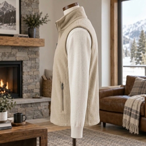 Gilet en polaire avec tissu doux et chaud, coupe confortable, design léger, coutures durables et isolation confortable, idéal pour l'extérieur - Product Image 3