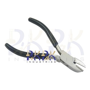 Pince coupante latérale en acier inoxydable avec mâchoires TC 115 mm, poignées en PVC, pour sertissage de circlips, fabrication de bijoux, artisanat DIY, coupe-fil - Product Image 6