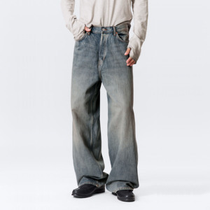 Dernier design, meilleure qualité, jean en denim pour homme, taille haute, coupe droite, respirant, écologique, décontracté, style streetwear - Product Image 1