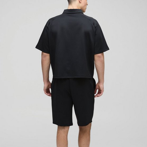 Ensemble coupe-vent imprimé écologique pour homme, 100 % coton, t-shirt et short, ensemble deux pièces - Product Image 4