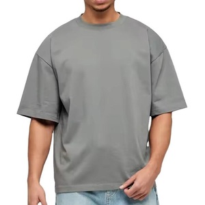 T-shirts pour hommes respirants, 100% coton, à manches courtes, grande taille, coupe oversize, col rond, épaules tombantes, personnalisables avec logo, imprimés ou unis - Product Image 6