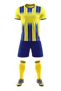 Uniforme de Fútbol para Hombre de Alta Calidad, Colores Personalizados, 100% Poliéster, Transpirable, de Secado Rápido, Cuello en V, Manga Corta - Product Image 2