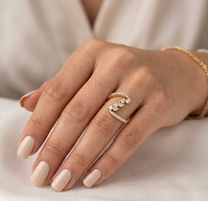 Luxury Lab Grown Diamond <b>Ring</b> Gold East-West Bezel <b>Set</b> Oval Cut Engagement <b>Rings</b> for <b>Women</b> Wholesale Jewelry Factory Price - Product Image 1