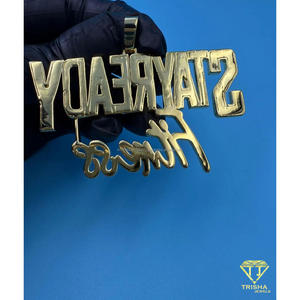 <b>Custom</b> Name Pendant Iced Out Moissanite Diamond Hip Hop Necklace Heart <b>Balloon</b> Luxury Jewelry Gift - Product Image 3
