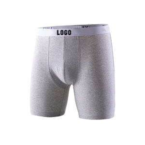 Calzoncillos bóxer de cintura media para hombre, de color sólido, tejidos, transpirables, mezcla de algodón y spandex - Product Image 6