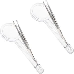 Pinzas de Acero Inoxidable de Alta Calidad con Lupa, Pinzas Precisas para Depilar Cejas, Pinzas para Extraer Espolones de Ojos, Punta Puntiaguda - Product Image 4