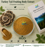 HGO Factory Direct Supply Turkse Staart Fruiting Body Extract Trametes versicolor Voedingskwaliteit Verhouding 4:1 5:1 10:1 20:1 100:1 200:1