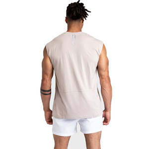 Wholesale High Quality Muscle Tank Tops <b>for</b> <b>Men</b> Super Soft Stretch Fitness Gym Workout <b>Singlet</b> Badge Customizable OEM Service - Product Image 2