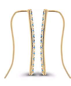 Orecchini amo da pesca in argento Sterling placcato oro rosa 14K | Macacy's - Product Image 4