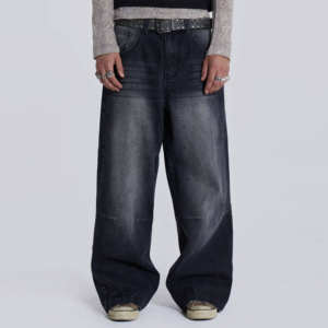 Pantalones Vaqueros Rectos Casuales para Hombre, Estilo Vintage, Cintura Media, Color en Contraste, Hip Hop, Streetwear, Ecológicos, Desgastados, para Chicos - Product Image 4