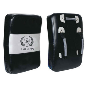 Heavy Leather <b>Kick</b> <b>Shield</b> for Boxing Training Durable Outer Cover Thick Padded Center Breathable Eco-Friendly Secure Hand Straps - Product Image 1
