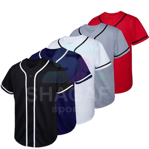 Camiseta de Béisbol Sublimada con Botones, Uniformes Deportivos para Hombre y Mujer, Jersey con Logotipo Personalizado - Product Image 1
