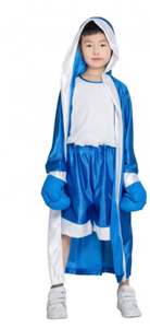 HAWK SPORTS INDUSTRIES HW-BR-001 Robe de boxe à capuche en satin, robe d'entraînement confortable, durable, respirante en polyester, MMA Muay Thai - Product Image 5