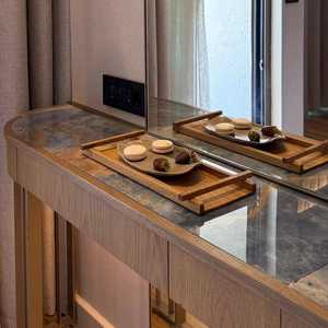 Bandeja de Servir de Madera de Roble Natural - Bandeja de Té Rectangular Moderna y Minimalista - Decoración Rústica para el Hogar, Regalo de Inauguración, Sala de Estar, Baño - Product Image 3