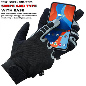 Heavy Duty Reinforced Synthetic Leather Amara Safety <b>Gloves</b> All Purpose Mechanic Utility <b>Gloves</b> with <b>Touch</b> Screen Compatibility - Product Image 2