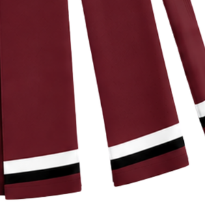 Maroon <b>White</b> Womens Pleated Cheerleading <b>Skirt</b> High Waist Athletic Team Performance Dance Sports Competition Cheer Uniform <b>Skirt</b> - Product Image 5