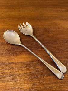 Gold Plated Salad Fork And Spoon <b>Set</b> With Shell Design Handle Metal Salad Serving Luxury Cutlery <b>Sets</b> 2 Pcs Wedding Decoration - Product Image 6