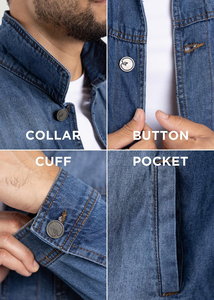 Chaqueta vaquera moderna para hombre, diseño personalizado, disponible en todas las tallas, chaquetas vaqueras para hombre de color sólido, chaqueta vaquera de la mejor calidad. - Product Image 6