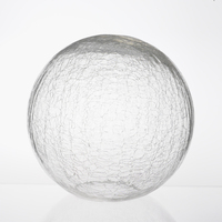 Abat-jour sphérique en verre craquelé soufflé à la main pour suspension ou lampe de table – Remplacement