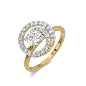 Emerald Cut Diamond Engagement <b>Ring</b> In Yellow Gold Pave Setting Luxury Women's Fine Jewelry - Product Image 1